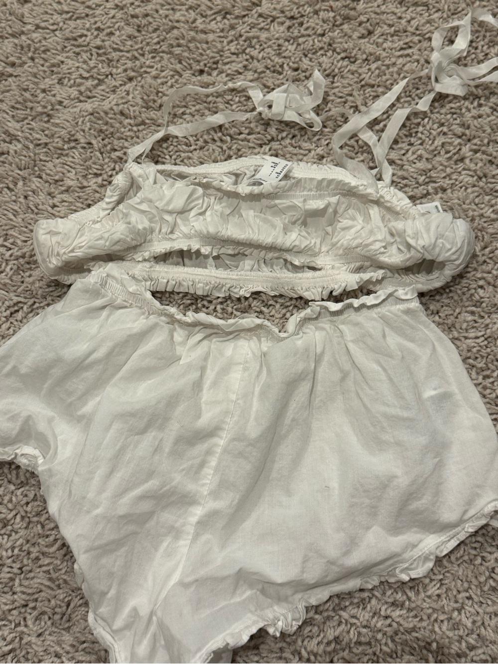 White Sleep Set - Bralette & Shorts - Picture 3 of 3
